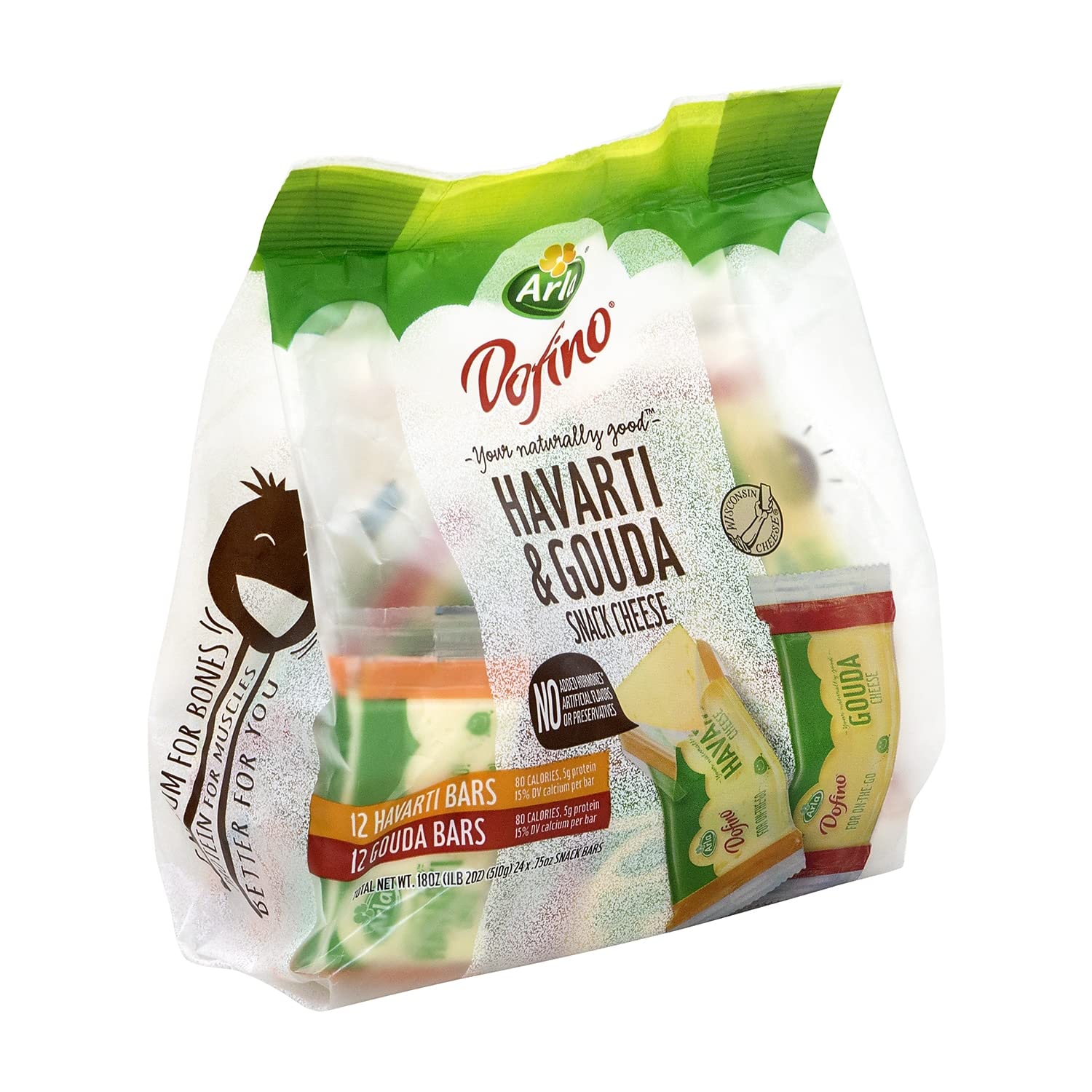 ArlaHavarti and Gouda Cheese Snack Kit, 24/Pack (902-00032)