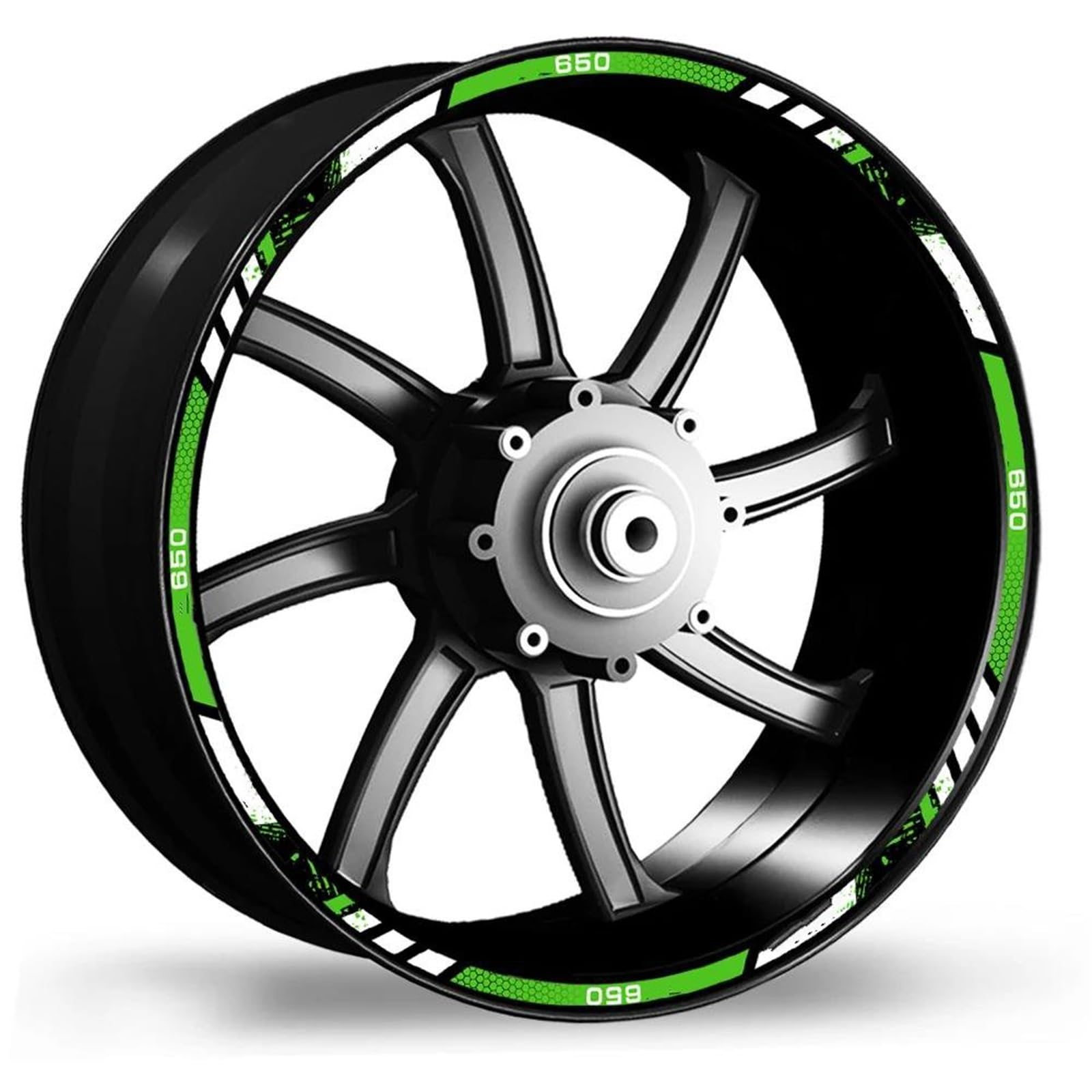 Stickers Motorcycle Stickers Reflective Wheel Rim for Z650 Z 650(Style 1)