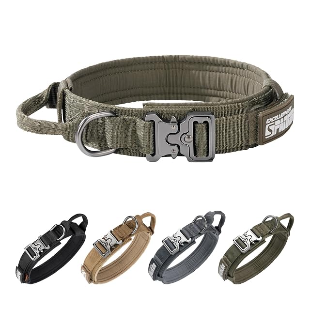 EXCELLENT ELITE SPANKER Collar de adiestramiento Ajustable de Nylon Collar de Perro Militar Hebilla de Metal…
