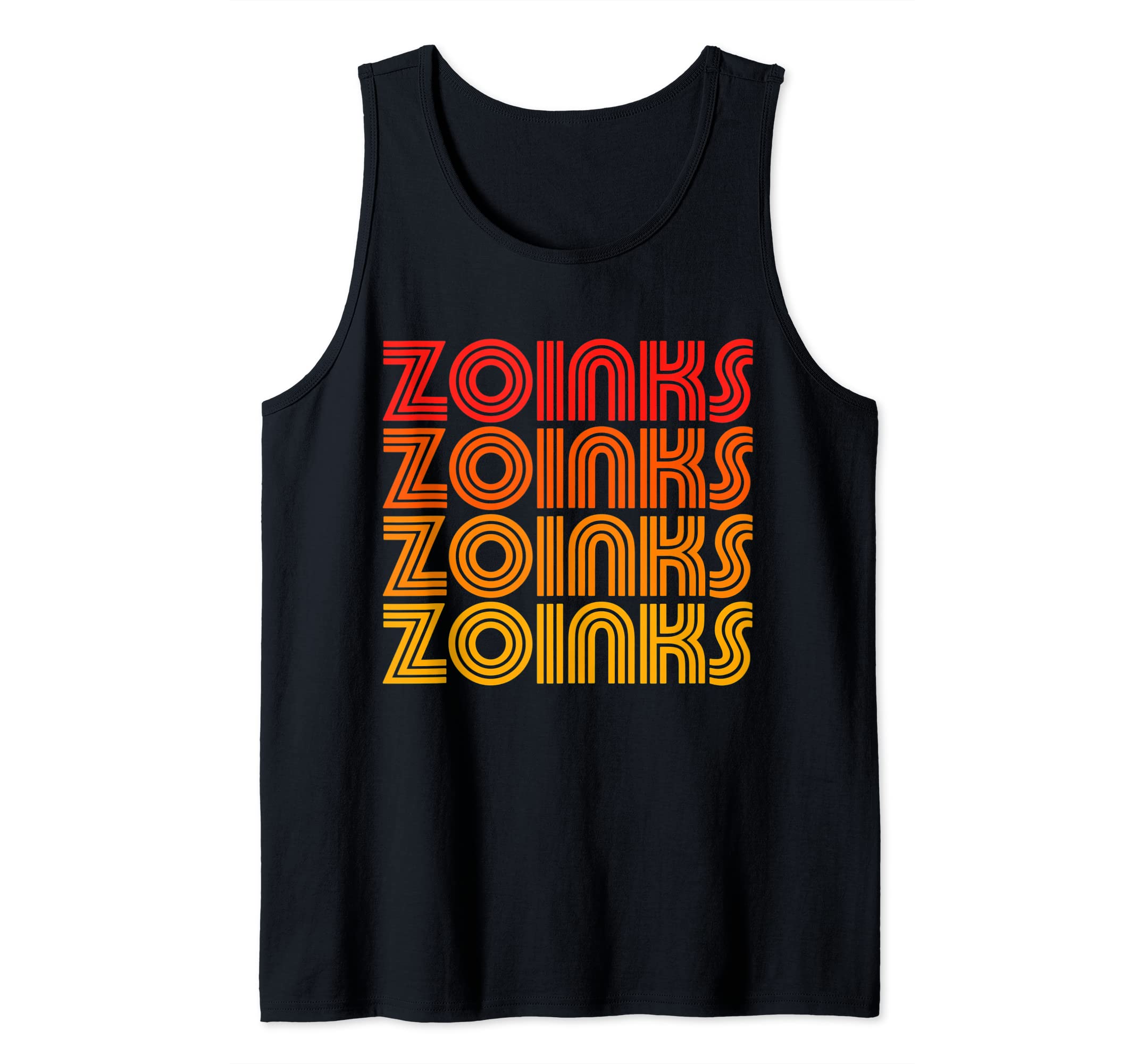 Zoinks Funny Retro Vintage Sunset Goofy Silly Weird Fun Word Tank Top