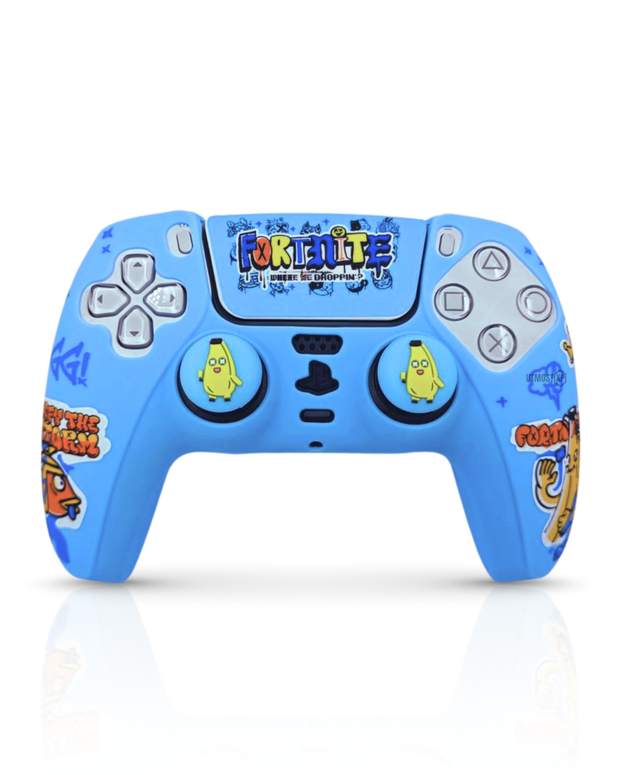 MME Cover Compatibile con Controller PS5, Silicone Morbido e Confortevole che Migliora la Presa, Accessori per Controller Play 5, Accessorio Compatibile con Controller Originale Play 5 (Blu)