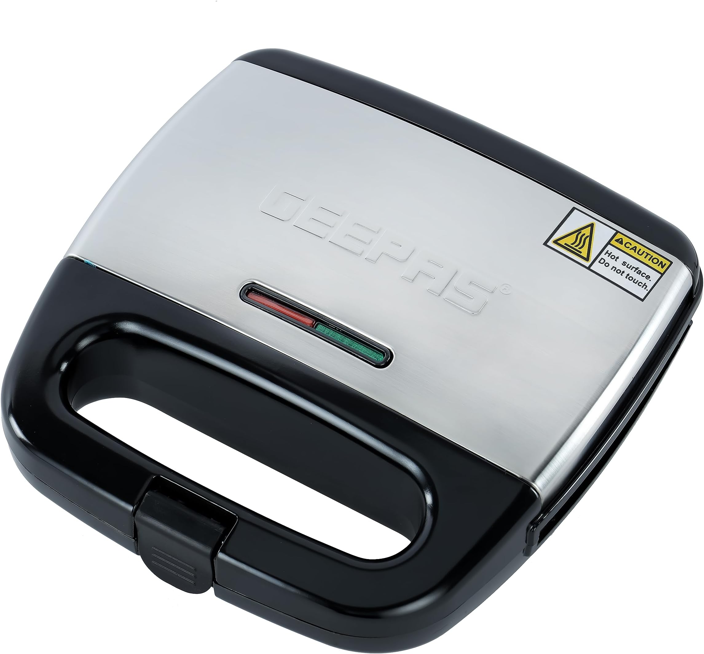 Geepas Portable Powerful 700W 2 Slice Grill Maker with Non-Stick Plates GGM6001| | Easy to Clean | Practical Cable Winding | Lid Locking for Space-Saving Vertical Storage