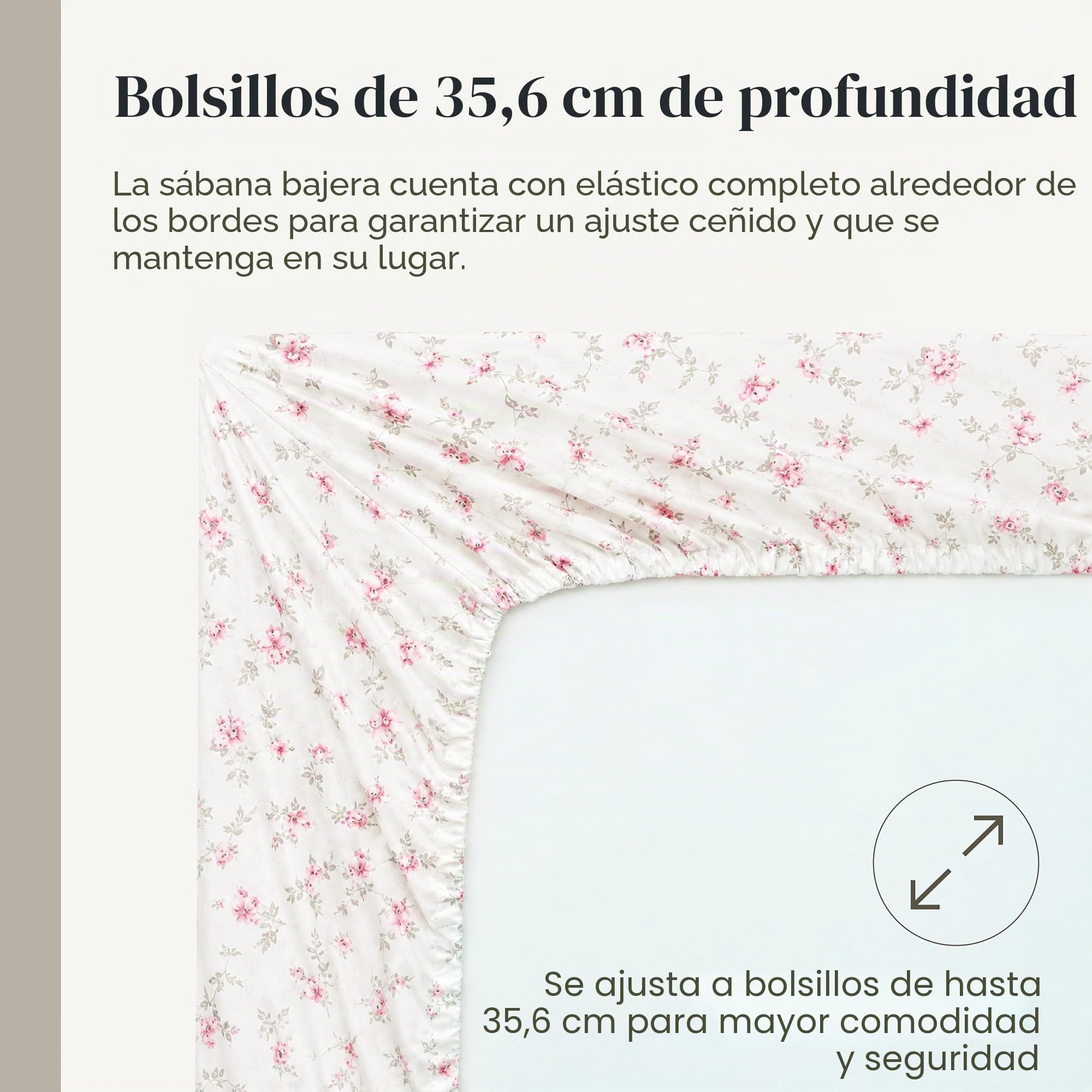Modern Threads Sábanas Impresas de Microfibra Suave, sábanas de Microfibra de Lujo, Incluye sábana encimera, sábana Bajera Ajustable con Bolsillos Profundos y Fundas de Almohada Kashmir Rose King