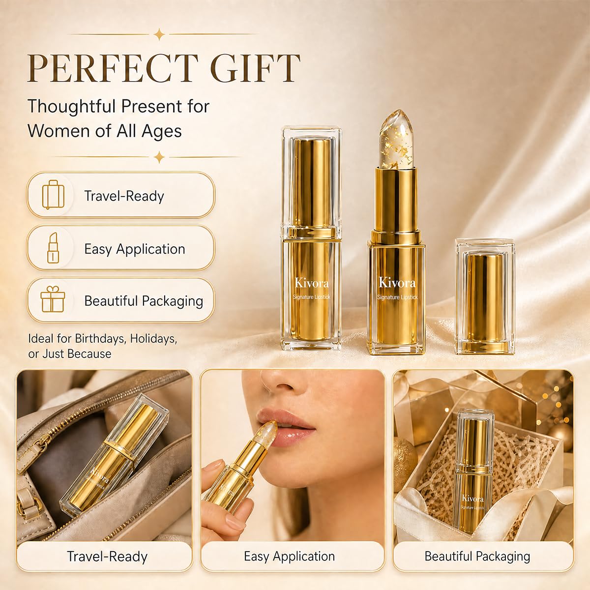 Kivora Lipstick: pH Color Changing Lip Balm -9 Kivora Lipstick: pH Color Changing Lip Balm -9