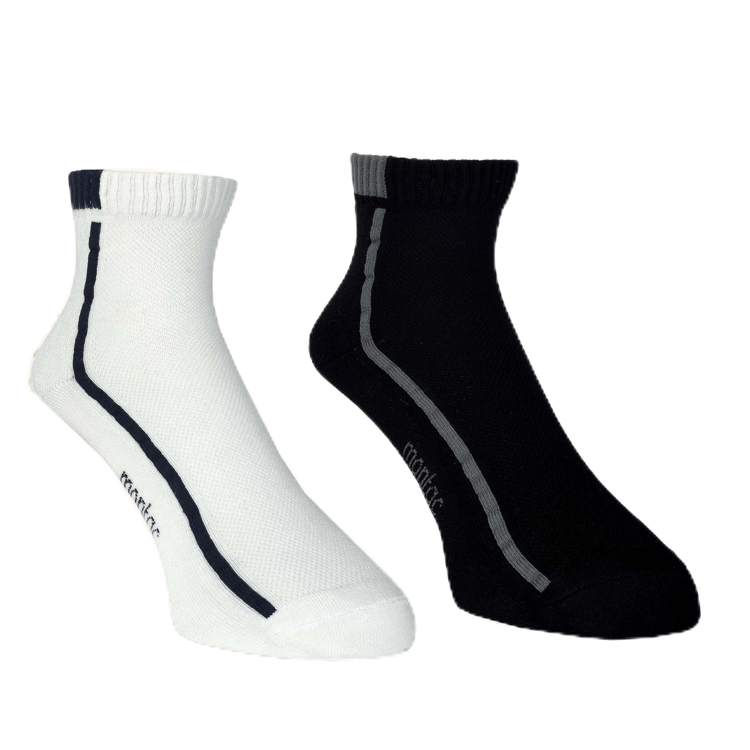 montac Premium Bamboo Ankle Socks, Odour-Free, Breathable, Padded Base And Anti-Bacterial, 3X Softer Than Regular Socks, Sport Socks- Pack of -2 (White & Black)-picture-52