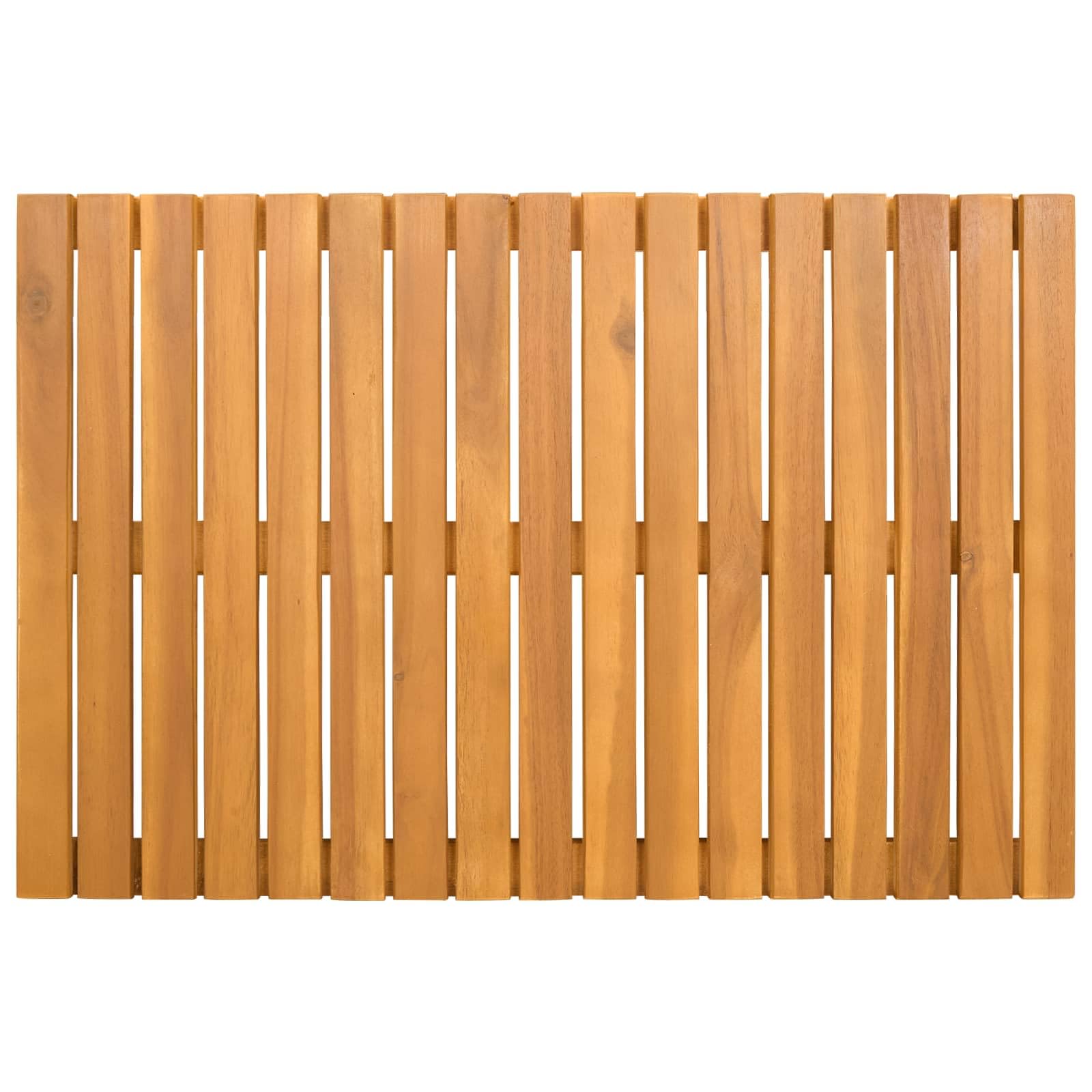 Alfombrilla de baño de madera marrón lisa, 60 x 40 cm, juego de 2 unidades, antideslizante con superficie engrasada, diseño ventilado para baño y balcón, compacta, absorbente, fácil de