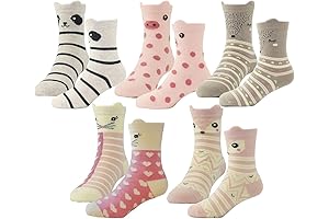 Kids Toddler Girls Big Little Girls Fashion Cotton Crew Socks 8-10 Years
