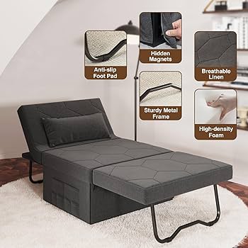 Amazon.com: 4 in 1 Sleeper Chair, Convertible Sleeper Sofa with