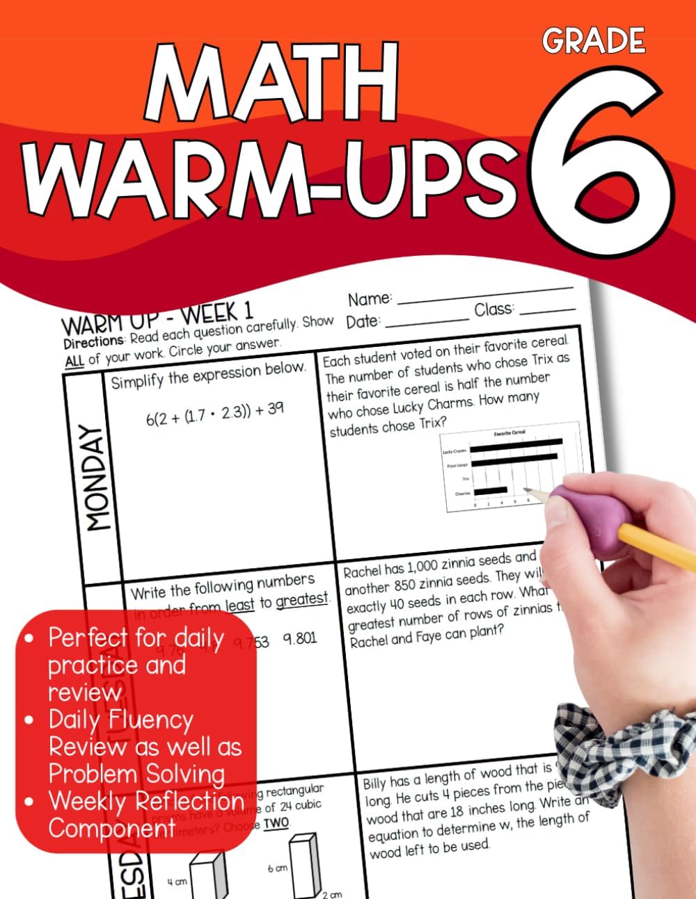 Daily Warm-Ups: Math for Sixth Grade: Fluency, Problem Solving and Critical Thinking