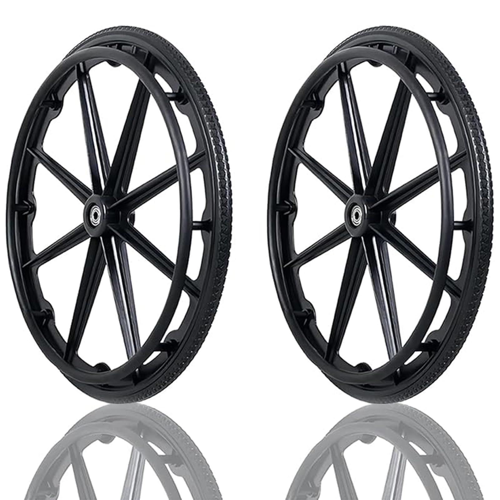 Accesorios De Ruedas Traseras De Repuesto para Silla De Ruedas De 24 Pulgadas Antideslizante Ruedas Traseras Ruedas De Repuesto para Silla De Ruedas Neumáticos Macizos