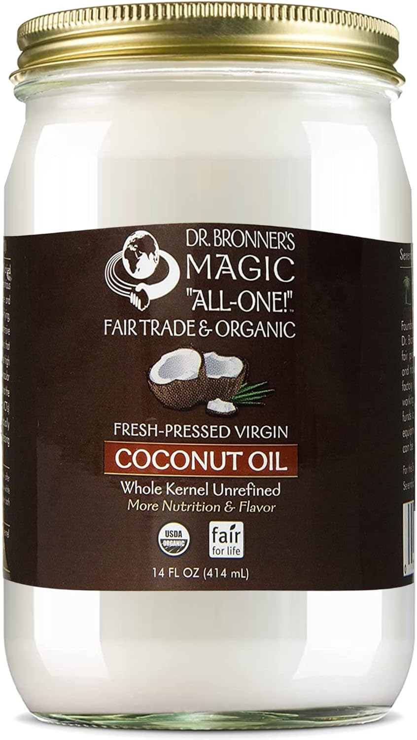 Dr Bronner, Oil Coconut Vrgn Wholee Krnl, 14 Fl Oz