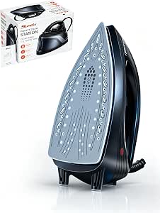 Sundu 1500W Steam Iron with Ceramic Soleplate & Auto-Off for Clothes