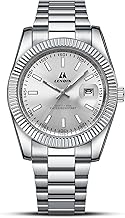 LN LENQIN Men's Watch Stainless Steel Watches for Men Analogue Quartz Watches Waterproof Wristwatches for Men Watches Design Business Fashion