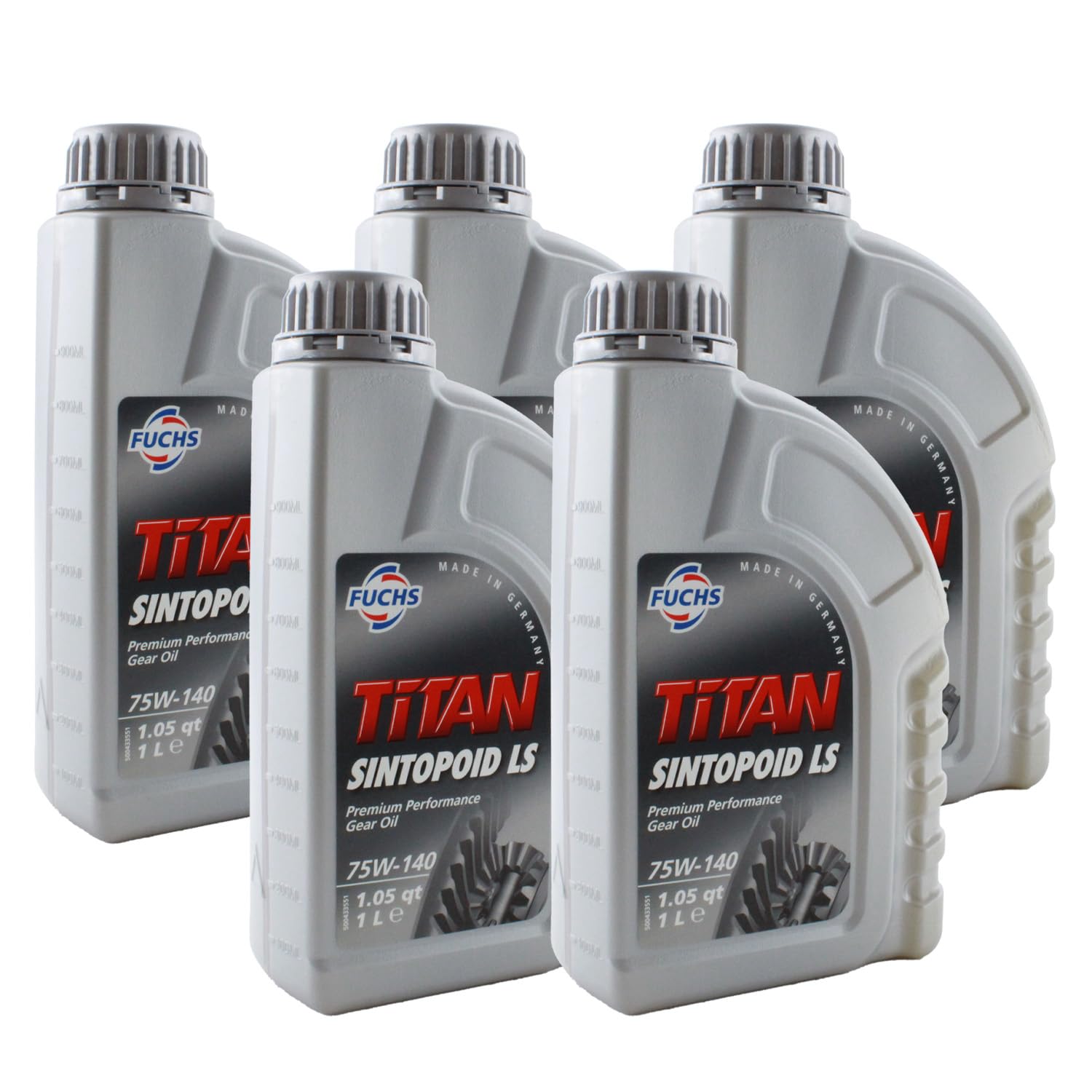 Fuchs 5 Liter TITAN SINTOPOID LS SAE 75W-140 Gear Oil (5 x 1L)