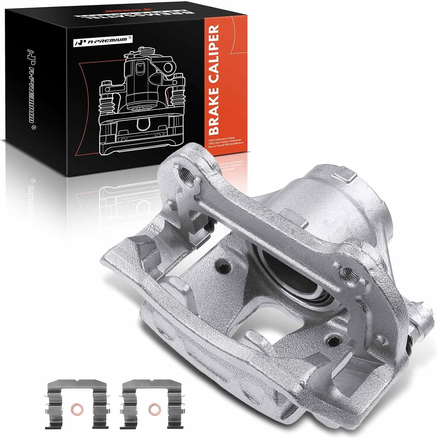 A-Premium Disc Brake Caliper Assembly with Bracket Compatible with Select Hyundai and Kia Models - Kona Electric/Niro EV 2019, Sonata 2015-2019, Optima 2016-2020 - Front Right Passenger Side