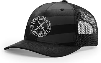 Trenz Shirt Company Christian Iron Sharpens Iron Proverbs 2717 Mens Embroidered Mesh Back Trucker Hat