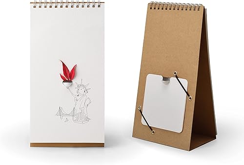 Jarrón abatible  Florero de mesa con estilo cuaderno para flores y arte  Cambia a través de 7 dibujos únicos que se adaptan a tu estado de ánimo