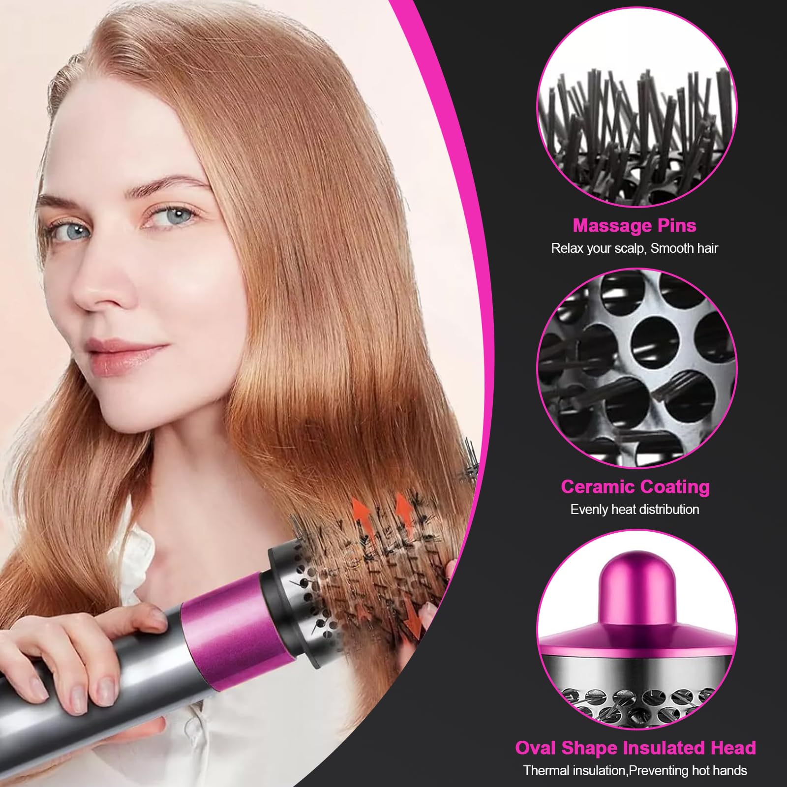 Round Volume Brush for Dyson Airwrap Attachments Large Round Volume Attachment Brush for Flat Hair Limp - Image 4