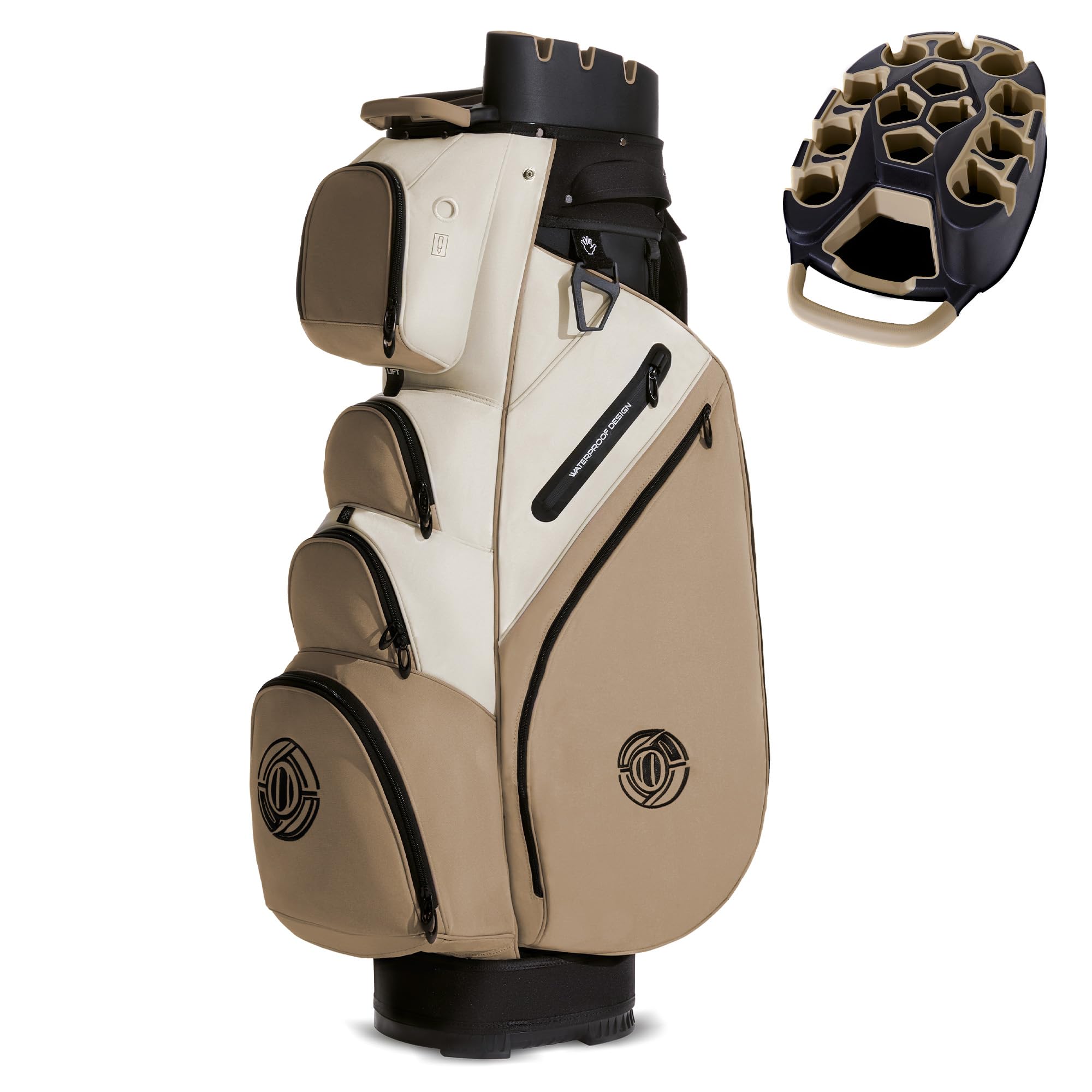 14-Way T-Lock Golf Cart Bag with Rigid Inner Shell