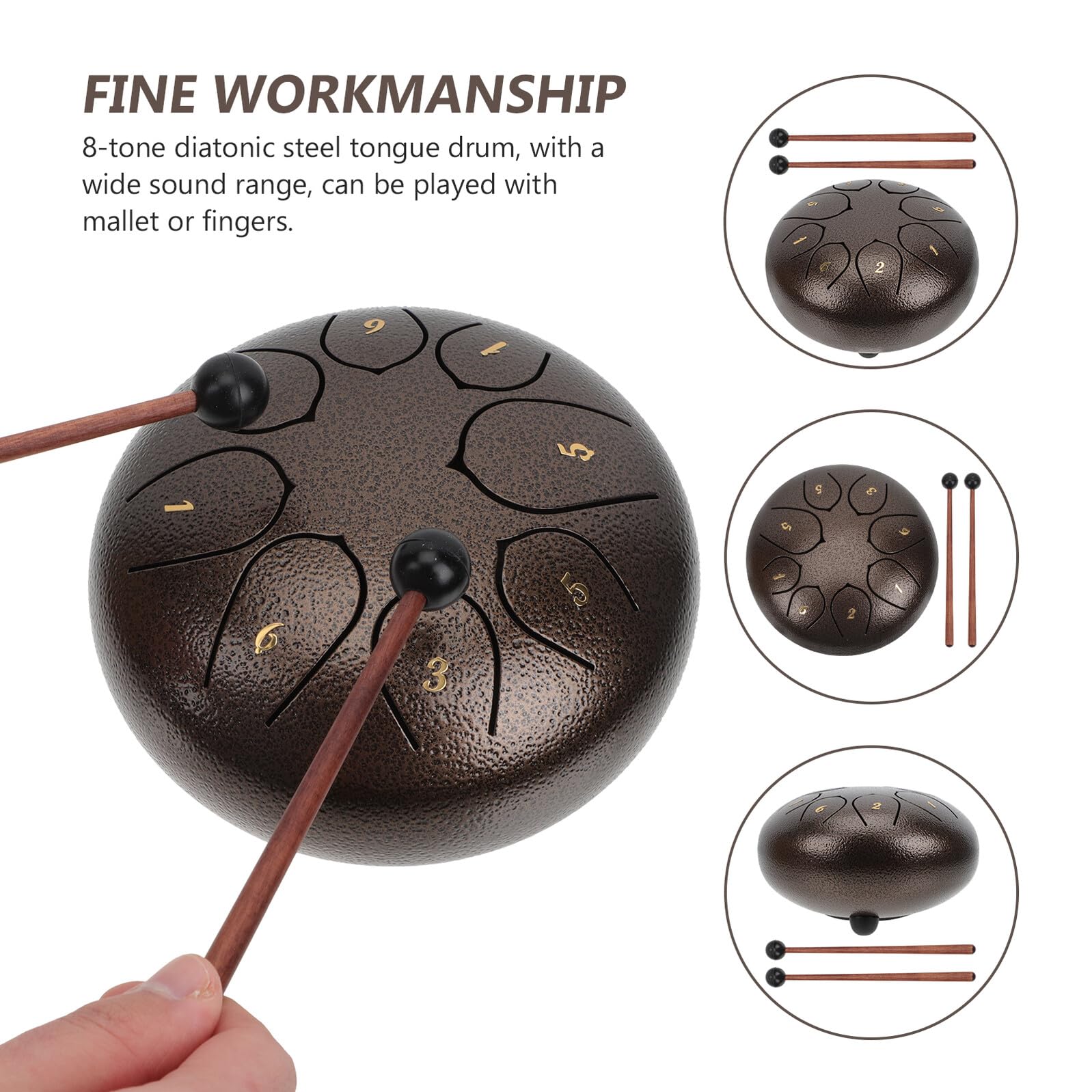 PRETYZOOM Instrumento de Percusión Portátil de Lengüeta para Niños y Adultos, Diseño Creativo para Iniciación Musical y Alivio del Estrés