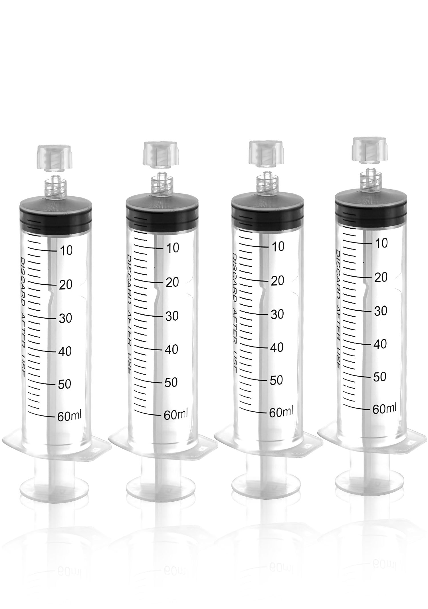 Luer Lock Syringe 60ml - Sterile Disposable Syringes without Needles (10 Pack), Individual Sealed Packaging