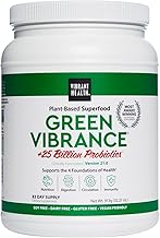Vibrant Health, Green Vibrance, Includes 65 Plant-Based Superfoods, 25 Billion Probiotics, Fiber, Adaptogens & Enzymes, 83 Servings