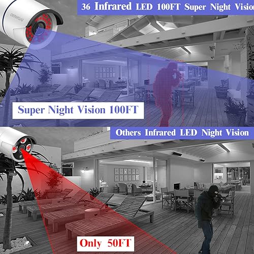 Miniatura 2 de Sistema de cámara de seguridad POE con NVR 4K, 4 cámaras de seguridad IP de 5MP con disco duro de 1 TB para interiores y exteriores