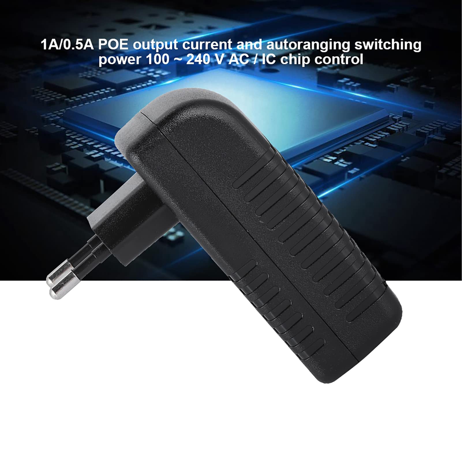 POE Injector 48 V 0,5 A, alimentatore passivo POE Injector Ethernet con spina a parete, adatto per telefoni IP Voip, fotocamere, AP e altro (UE)