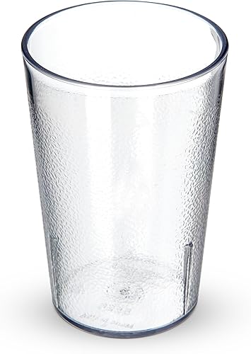 Vasos de plástico Carlisle, apilables, resistentes a la rotura, sin BPA, Transparente