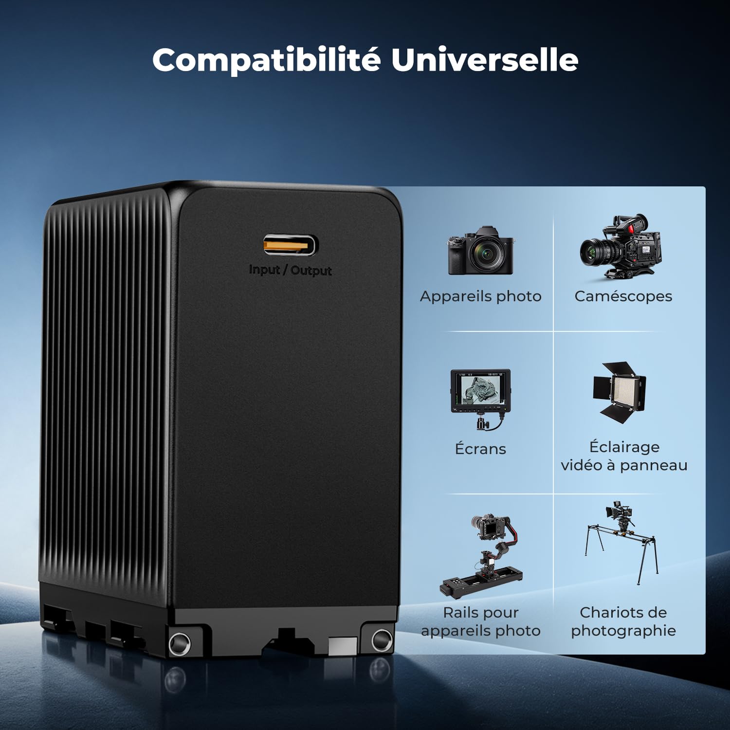 K&F Concept 10500 mAh NP-F970 Batterie Charge Rapide PD 45 W Compatible avec FX30/A7 IV/A7S III et R5/R6 et Z8, et Adaptée à Alimentation des Lumières LED et des Moniteurs