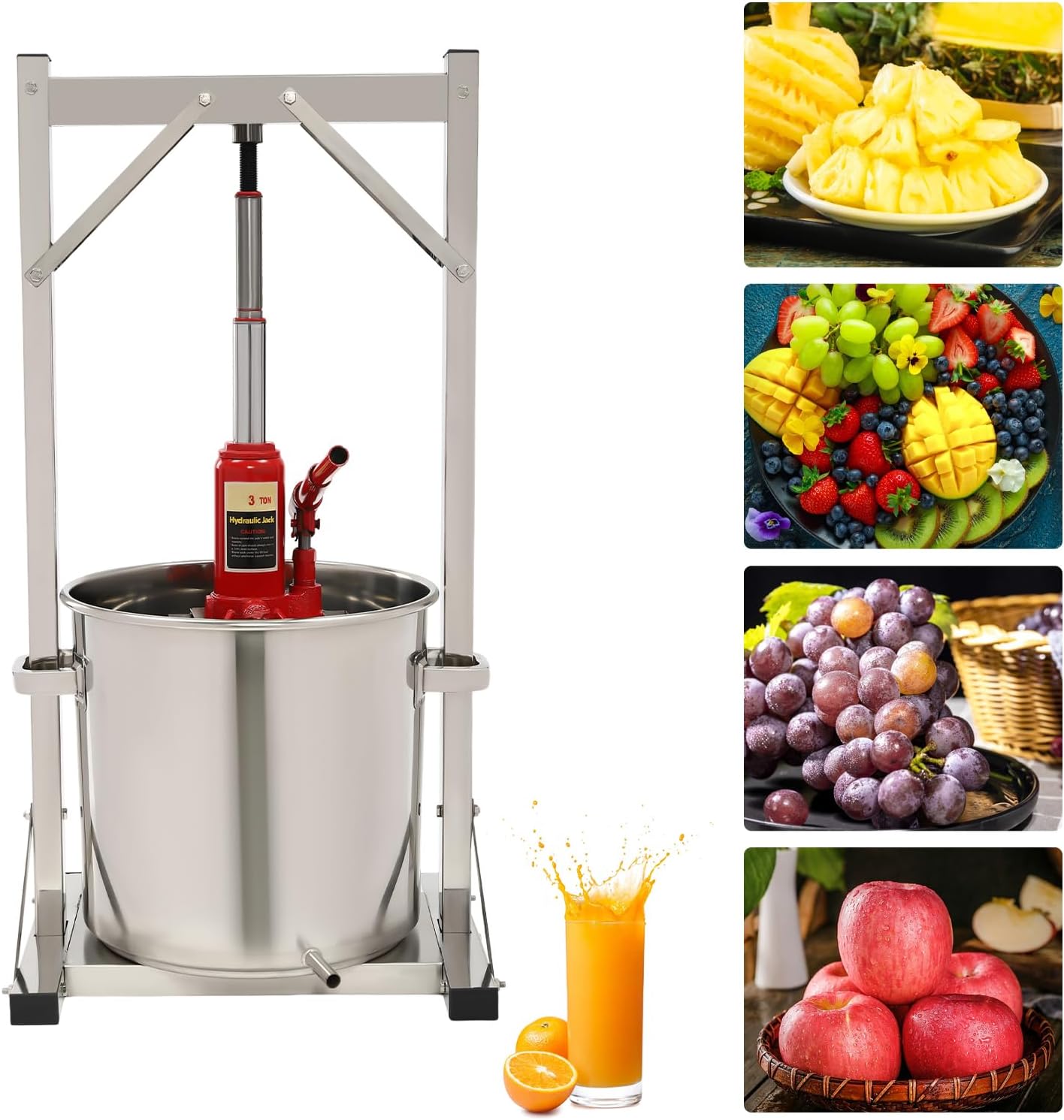 5.8Gal Hydraulic Grape Wine Making Supplies, 22L Hydraulic