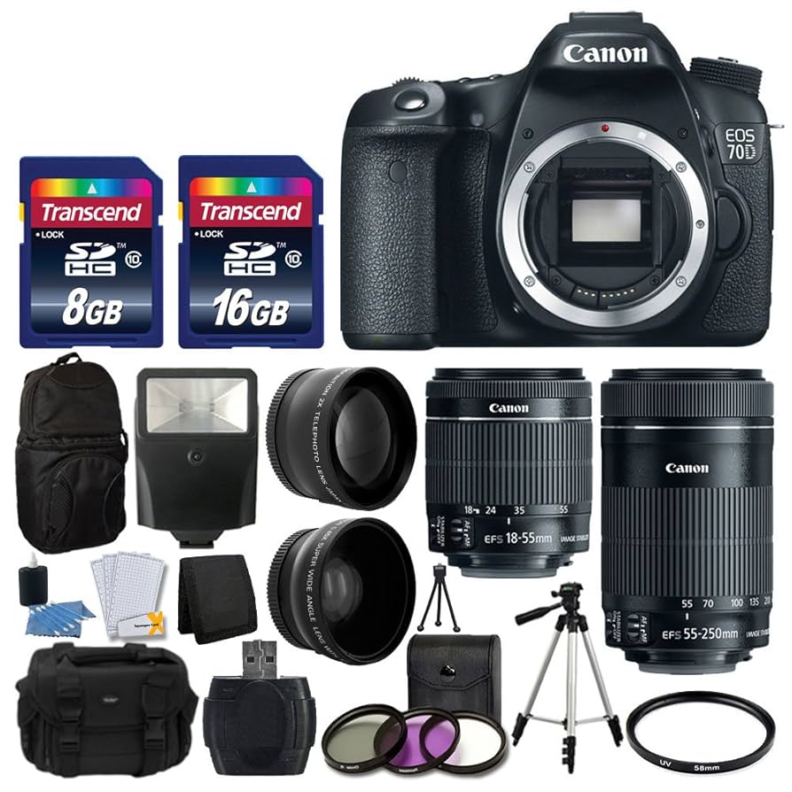 Canon EOS 70D Digital SLR Camera Full HD 1080p Video + EF-S