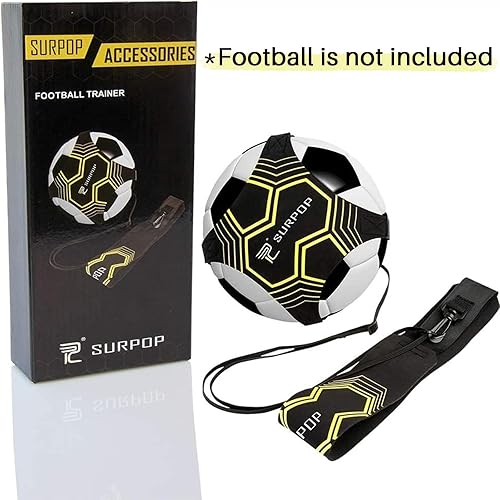 Miniatura 2 de Entrenador de fútbol, voleibol, rugby y fútbol americano, cinturón ajustable para niños y adultos para entrenar el lanzamiento de patadas de fútbol