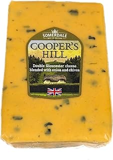 Somerdale Cooper's Hill Double Gloucester Cheese with Onion and Chives 1 lb