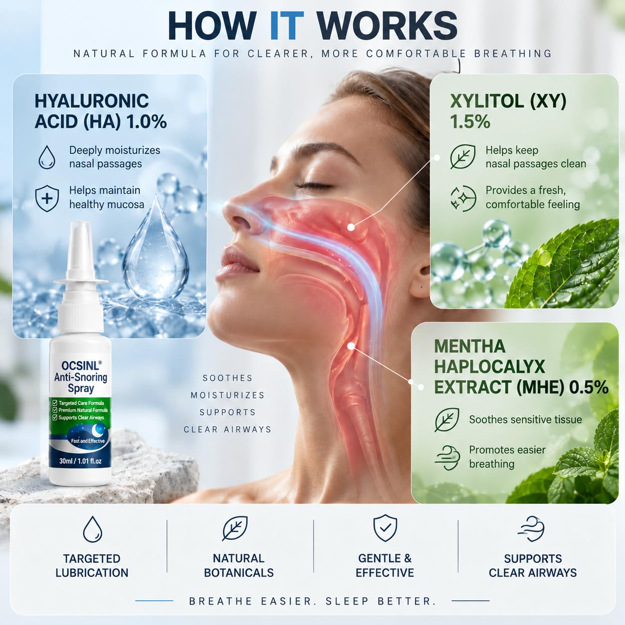 Anti Snoring Nasal Spray – 1 Fl Oz, Moisturizing Formula for Bedtime Use — Amazon image 5