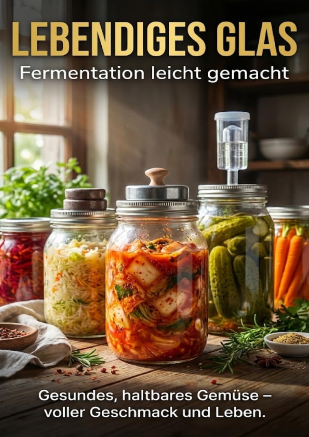 Lebendiges Glas: Fermentation leicht gemacht: Gesundes, haltbares Gemüse – voller Geschmack und Leben.