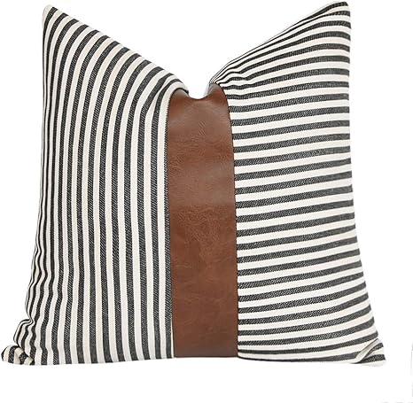 leather pillows amazon