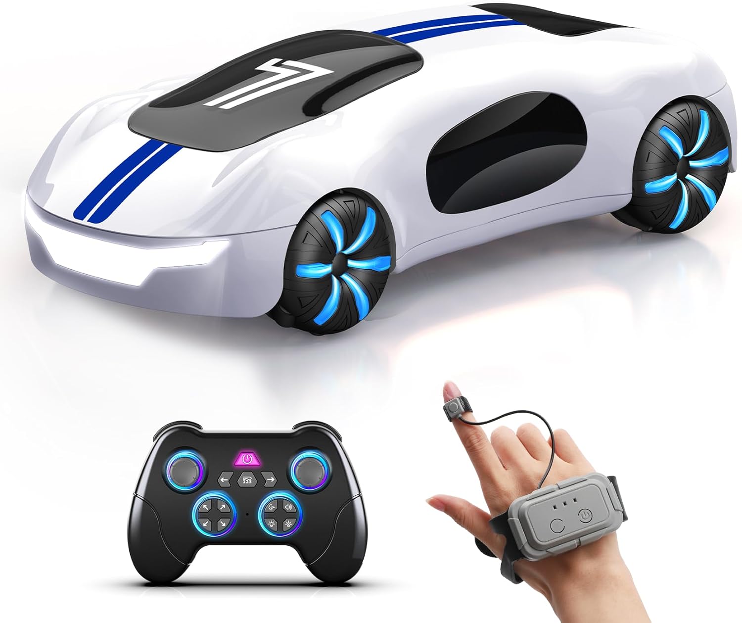 Gesture Sensing Remote Control Car, Drift RC Stunt Car with Light Spray & Sound, 2.4GHz Hobby RC Cars Toy for Kids, 360° Rotate, Birthday Gifts for Boys Girls 4-12