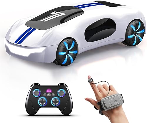 Miniatura 10 de Coche de Control Remoto con Detección de Gestos, Coche de Acrobacias RC con Derrape con Luz, Spray y Sonido, 2.4GHz Juguetes RC de Pasatiempo