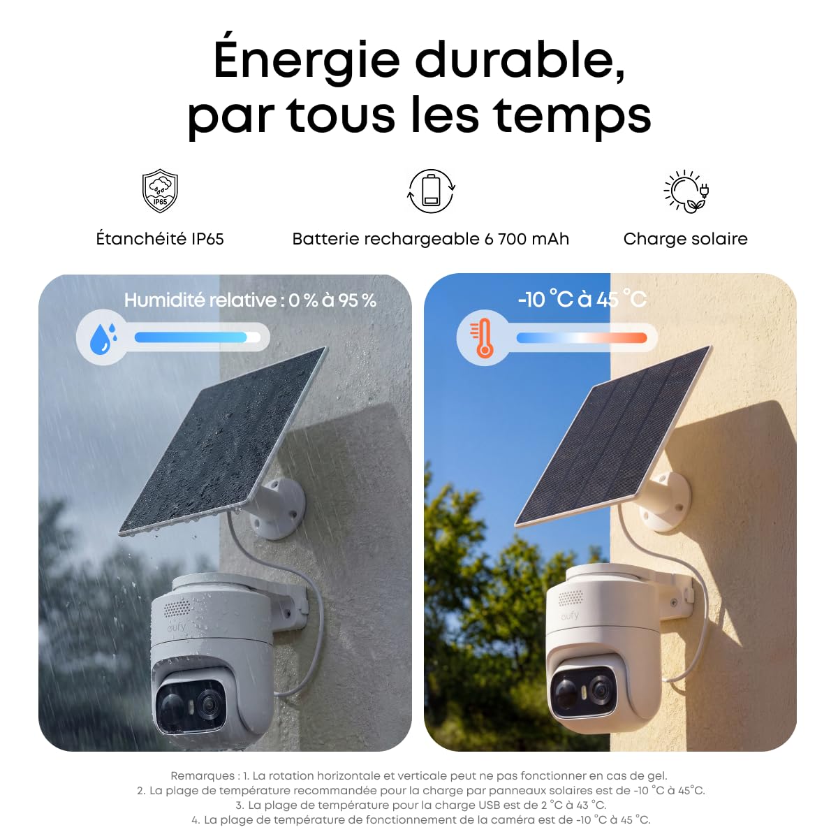 eufy Security eufyCam C37 2K Caméra Surveillance WiFi extérieur sans Fil | Caméra extérieure, suivi IA à 360° PTZ, énergie solaire, détection IA, sans frais, stockage local