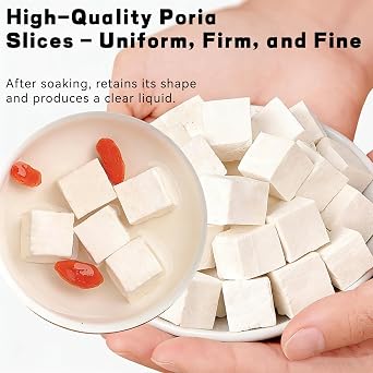 Poria Cocos - 8oz(227g)- Fu Ling - From 100% Nature - No Sulfur Fumigation - Natural Herbal Ingredient for Beverage, Soup, Porridge & Baking - No Additives