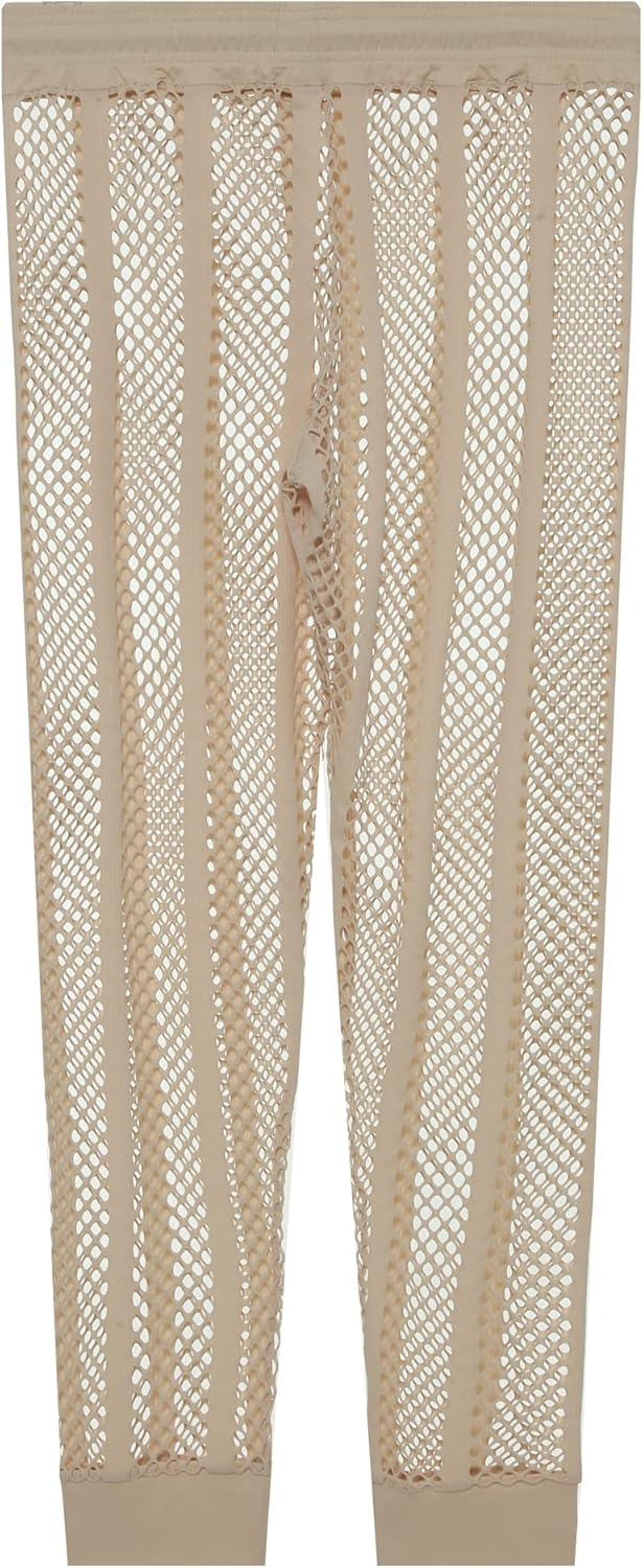 YUFEIDA Men's Fishnet Pants Drawstring Bottoms Low Rise Mesh Leggings Muscle Fit Long Pants See Through Thermal Bottoms - Image 5