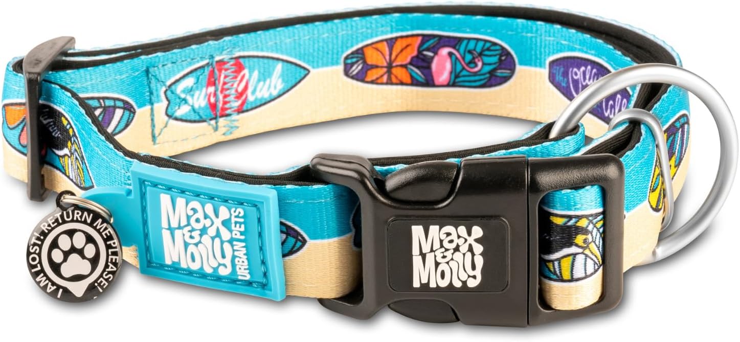 Max & Molly Urban Pets Original Serisi Akıllı Künyeli Köpek Boyun Tasması (L, Aloha)