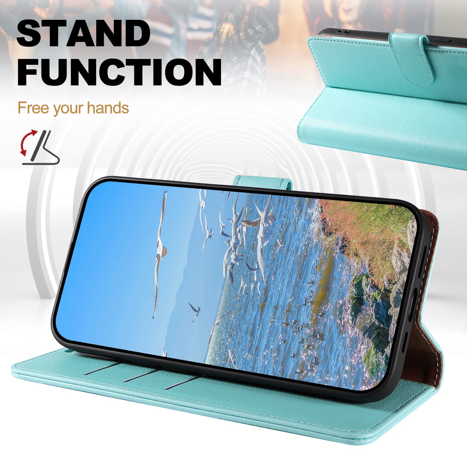 ZONNAVI Cover per Huawei P20 Lite, Flip Custodia Pelle PU con [Slot