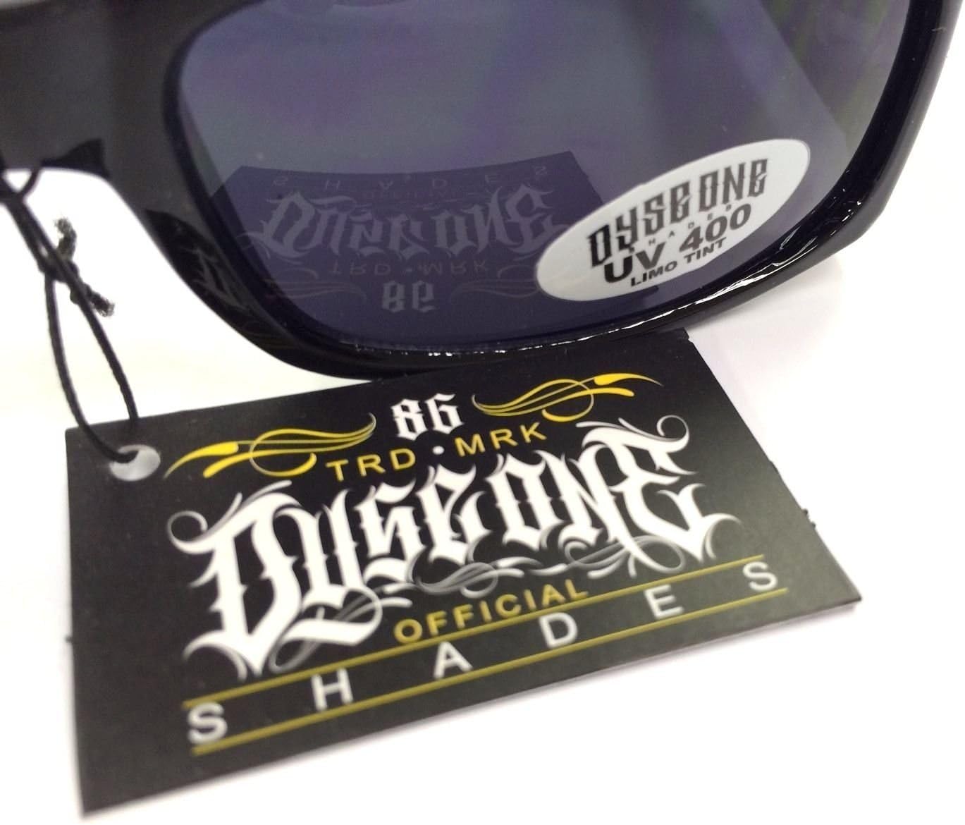 Dyse One Authentic Shades Aztec Skeleton Black Sunglasses California Lowrider Style