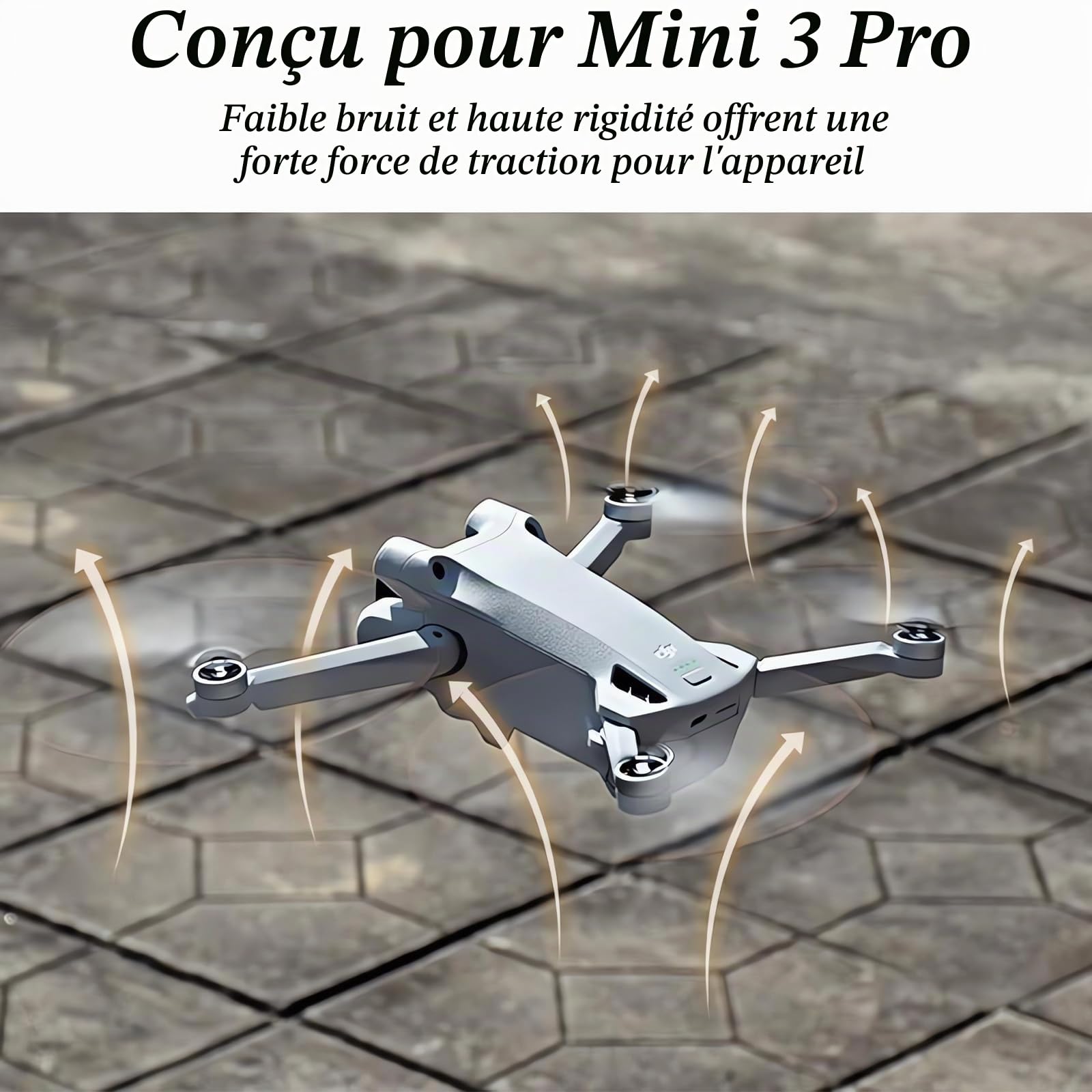 16 Lame D'hélice à Faible Bruit Accessoire pour Drone Hélices Remplacement avec 2 Tournevis et 24 Vis Compatibles avec Les ModèLes Mini 3,Mini 3 Pro et Mini 4 Pro