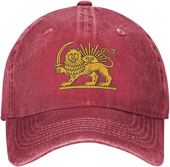 Make Iran Great Again Miga Old Iran Persian Flag Lion and Sun Baseball Cap for Men Women Trucker Hat