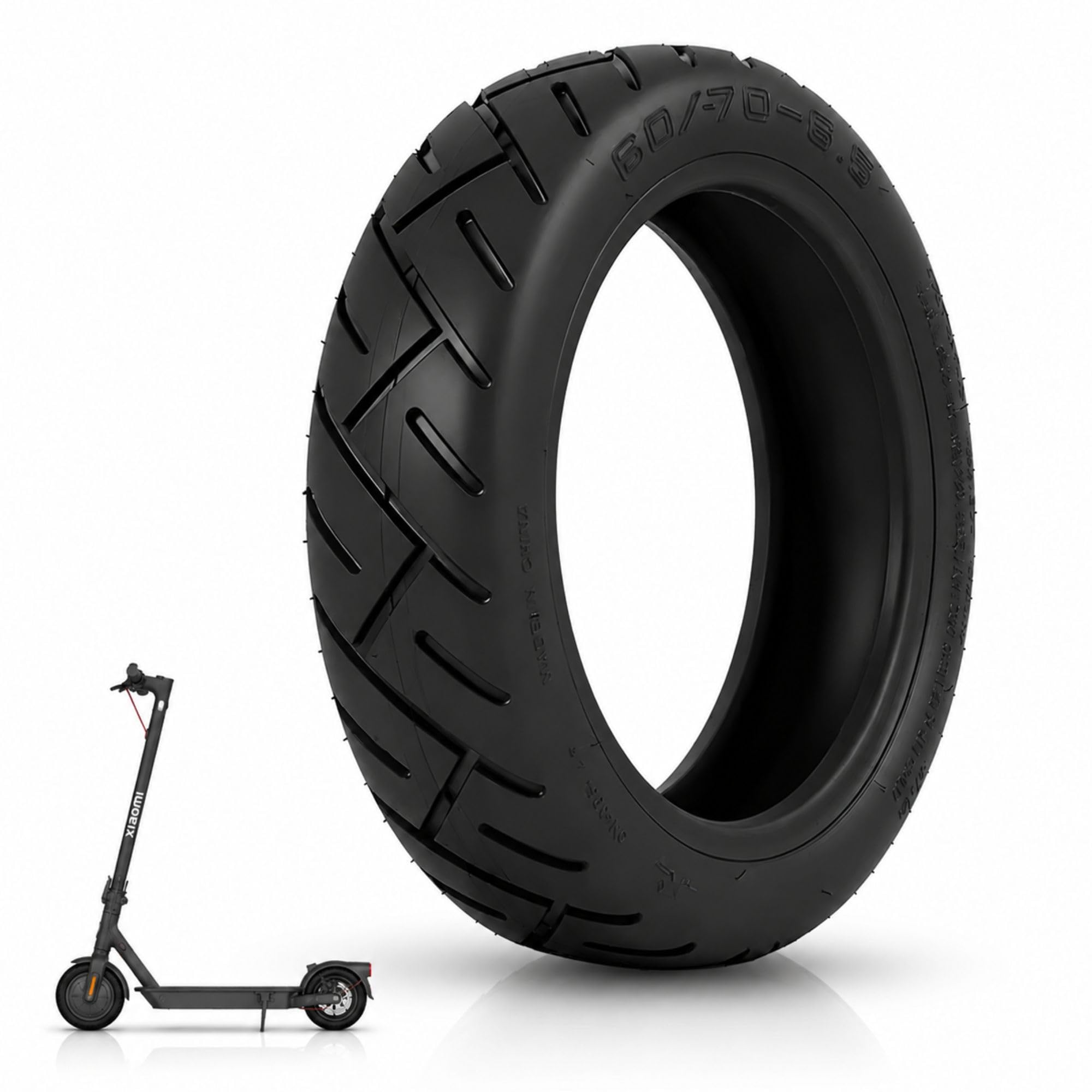 ANSENI Neumático 10 pulgadas Tubeless 60/70-6.5 para Patinete Xiaomi 5 | Rueda 10 Pulgadas 10x2.50-6.5,Compatible con Patinete Xiaomi 5, 5 Pro,5 Max,Rueda de Repuestos para rueda Delante y Trasera