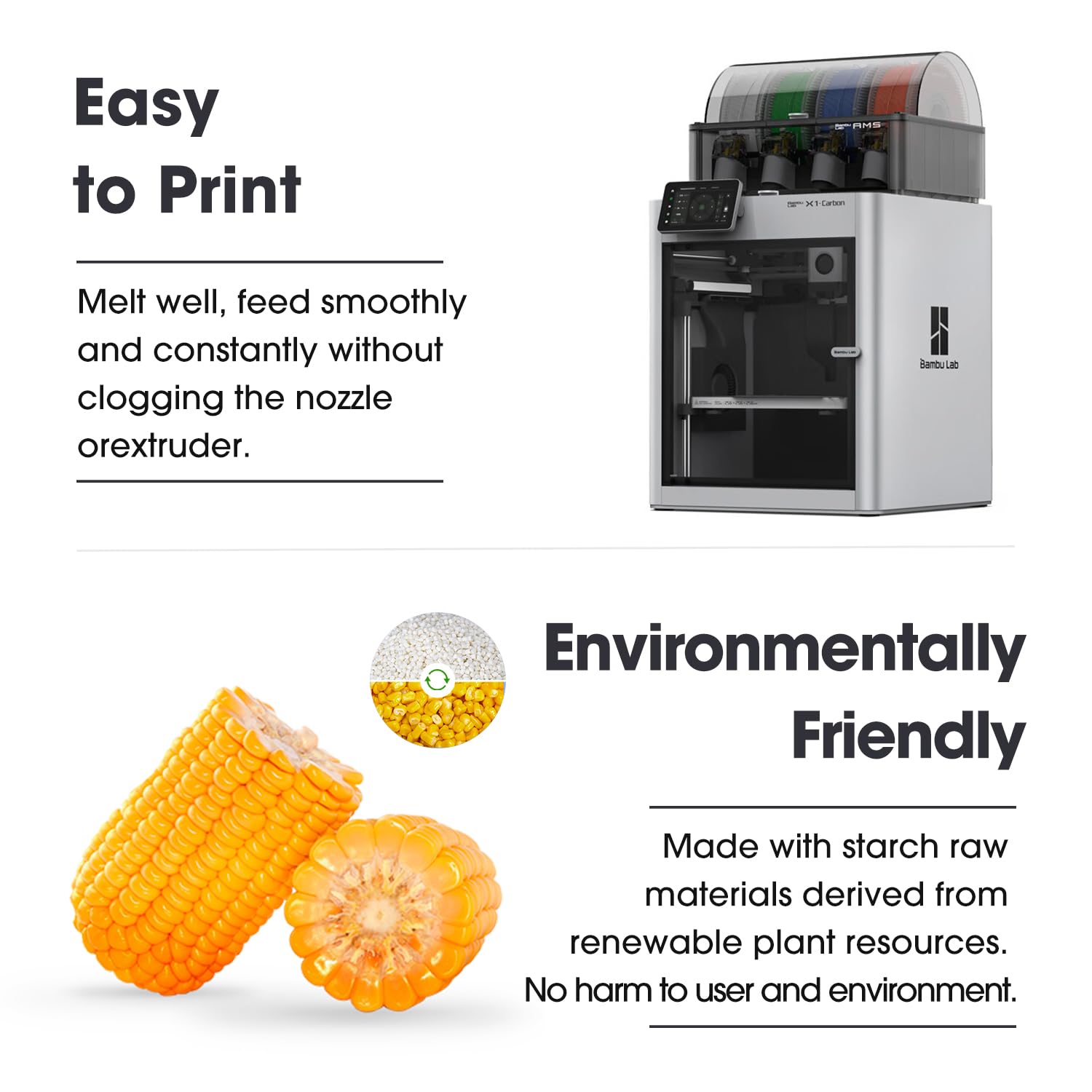 eSUN PLA+ CMYK Filament 1.75mm, Cyan+Gelb+Weiß+Pfirsich, 4KG | Lithophan 3D Drucker Filament PLA Plus, Maßgenauigkeit +/- 0.03mm, 1KGX 4 Spulen Hochgeschwindigkeitsfilament