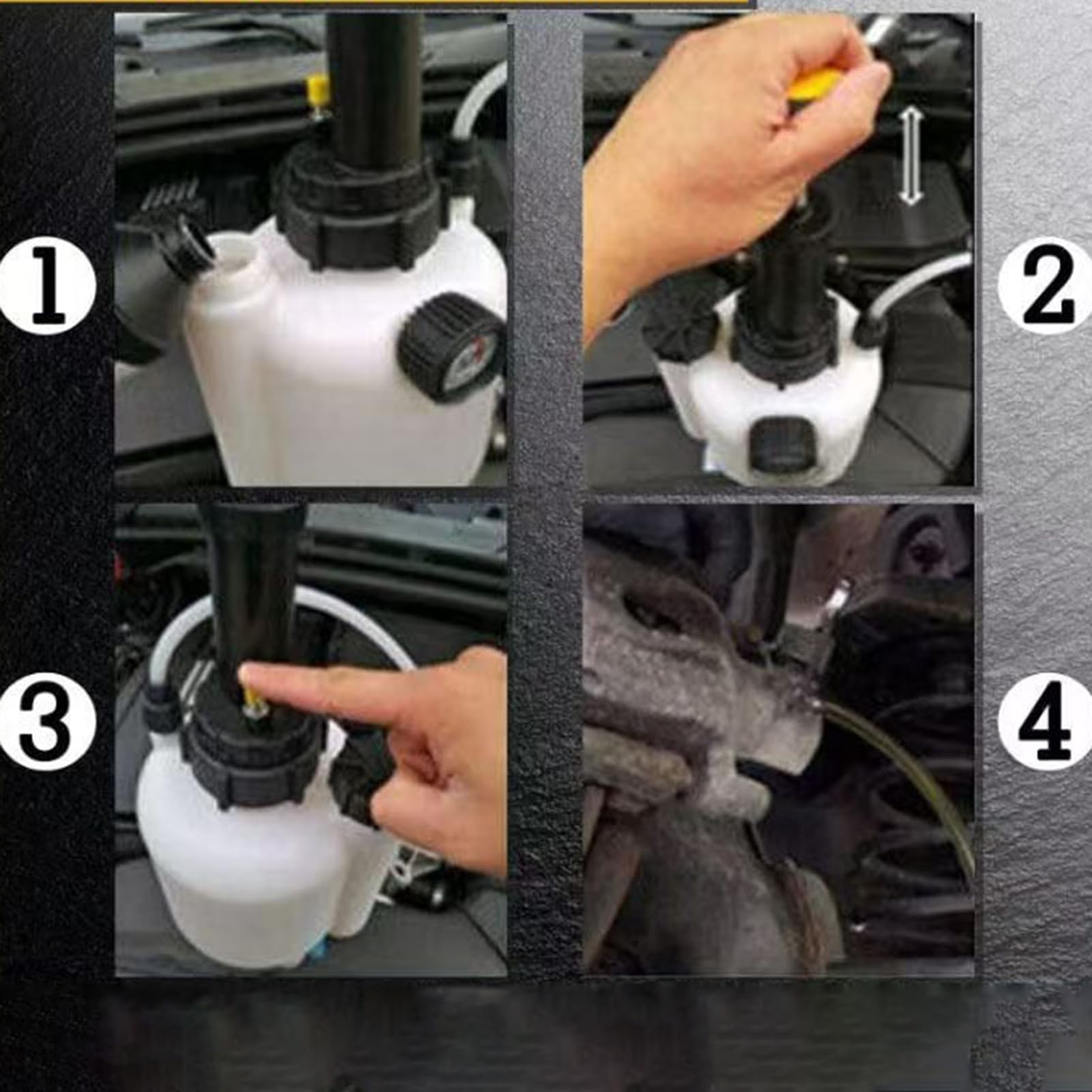 Bottiglia Svuotafreni - Kit Sostituzione Liquido Freni 3L | Attrezzo Auto | Riparazione Per Singolo Operatore | Strumento Manutenzione Veicoli Ideale Per Principianti Professionisti E Appassionati Fai-